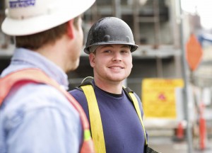 Arbeiter auf der Baustelle