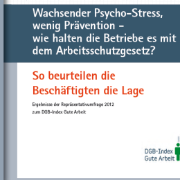 DGB-Index: Prävention gegen Psychostress mangelhaft