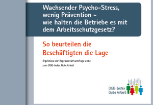 DGB-Index: Prävention gegen Psychostress mangelhaft