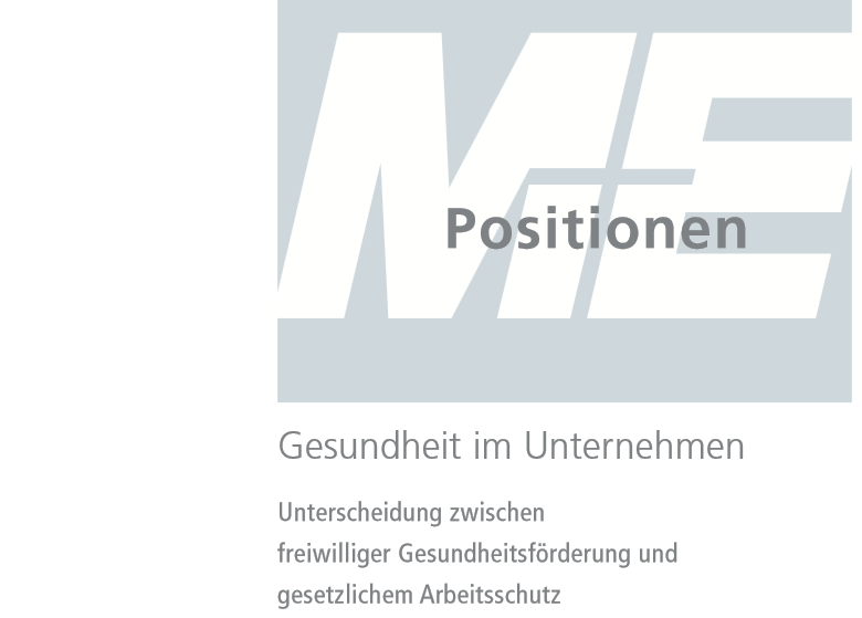 Positionspapier "Gesundheit im Unternehmen" des AGV Gesamtmetall