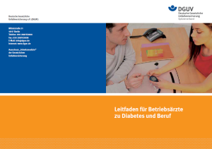 DDG: Leitfaden für Betriebsärzte und Arbeitgeber – Sicher umgehen mit Diabetes im Job