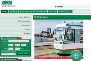 Magdeburger Verkehrsbetriebe, Startseite