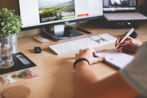 Home Office, Man working on Website