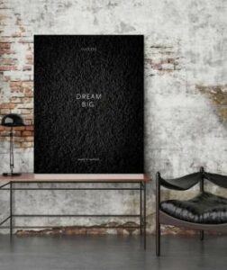 Leinwandbild von Inspiring Art zum Thema Erfolg: Dream Big. Make it happen.